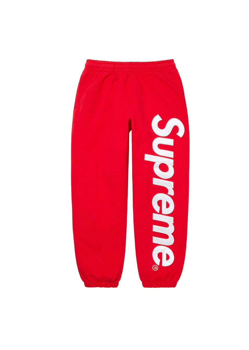 Supreme Satin Appliqué Sweatpant 'Red' Size S