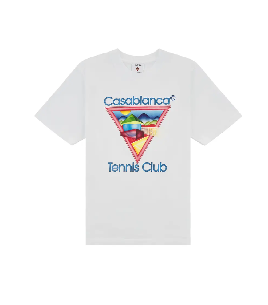 Casablanca Tennis Club Icon Printed T-Shirt 'White' Size XL