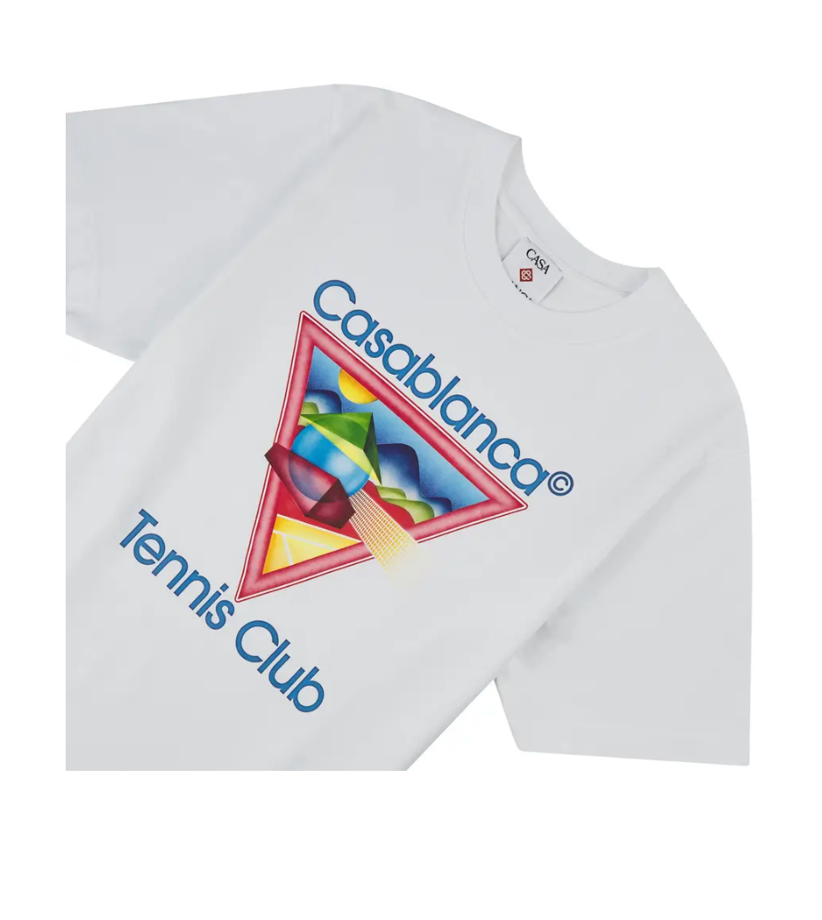 Casablanca Tennis Club Icon Printed T-Shirt 'White' Size XL